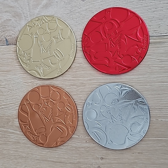 NWOT Hennessy Cognac Holiday Coaster Gift Box Set of 4 - Picture 3 of 6